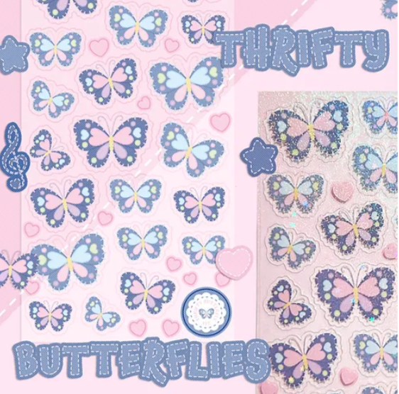 thefairyclub Thrifty Butterflies sticker