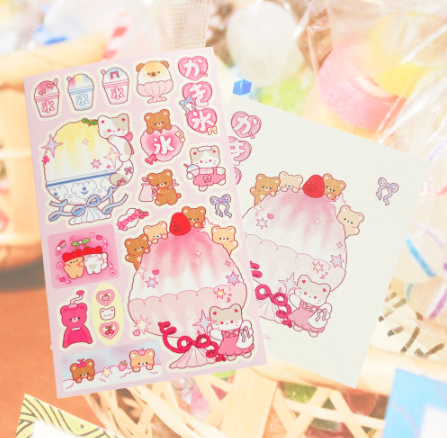 PomPomRoom Aegyo’s Summer Shaved Ice Matte Seal Sticker