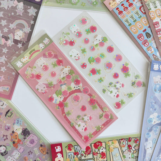 Atelier by Jo Pink Strawberry Journaling Sticker Sheet