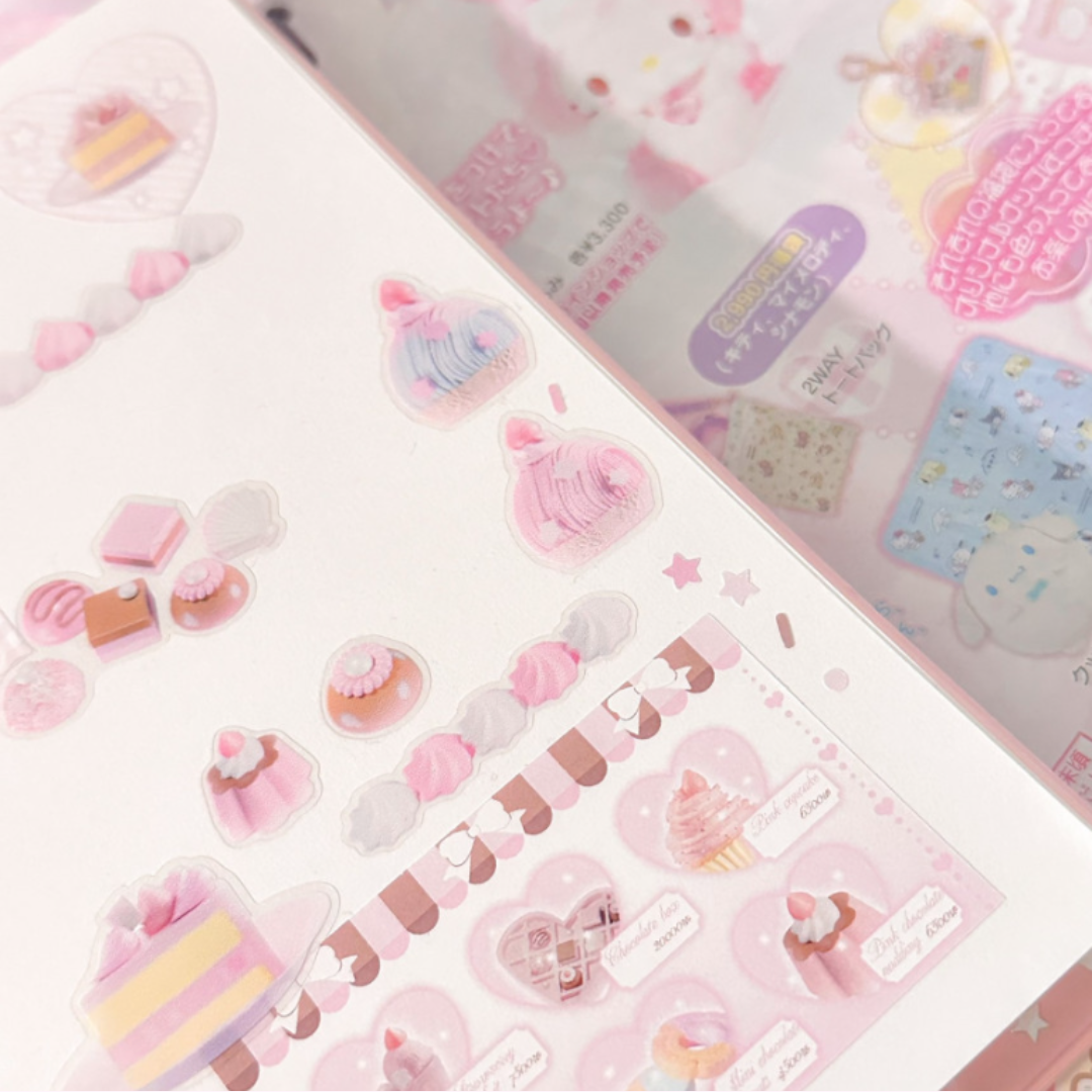 Pearly Button Pink Sweets Pastries Sticker