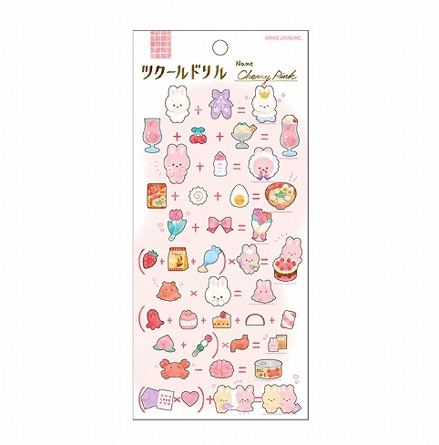 Kamio Japan Cherry Pink Bear Sticker