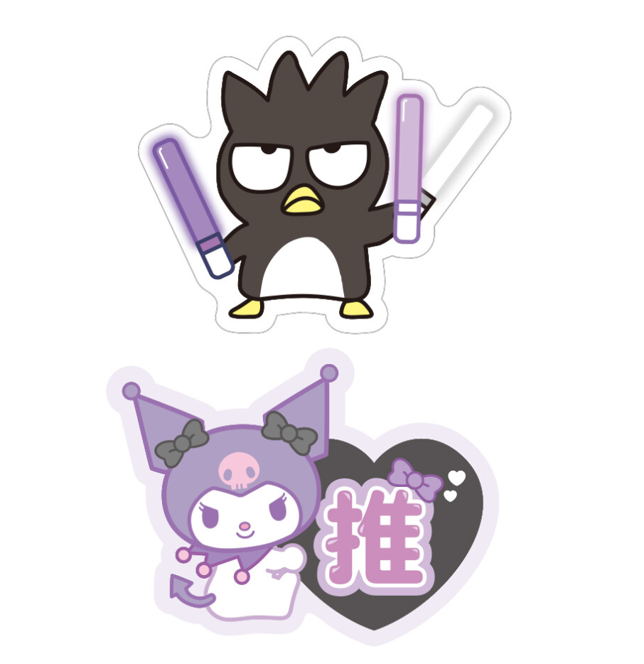 T'S Factory- Badtz-Maru, Kuromi, Little Twin Star Sanrio Sticker Sheet