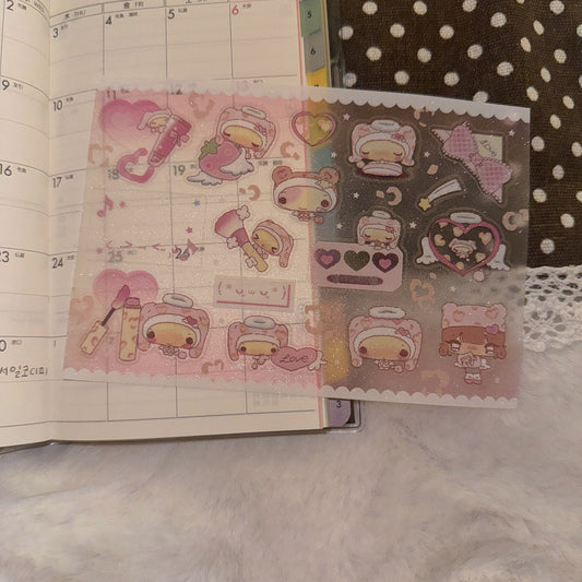 Happy Nyang Day Mink Bunny Sticker