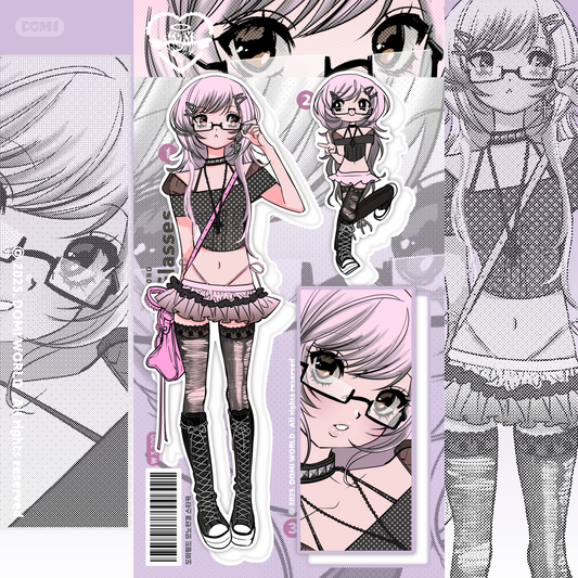 Domi World Mono Glasses Sticker