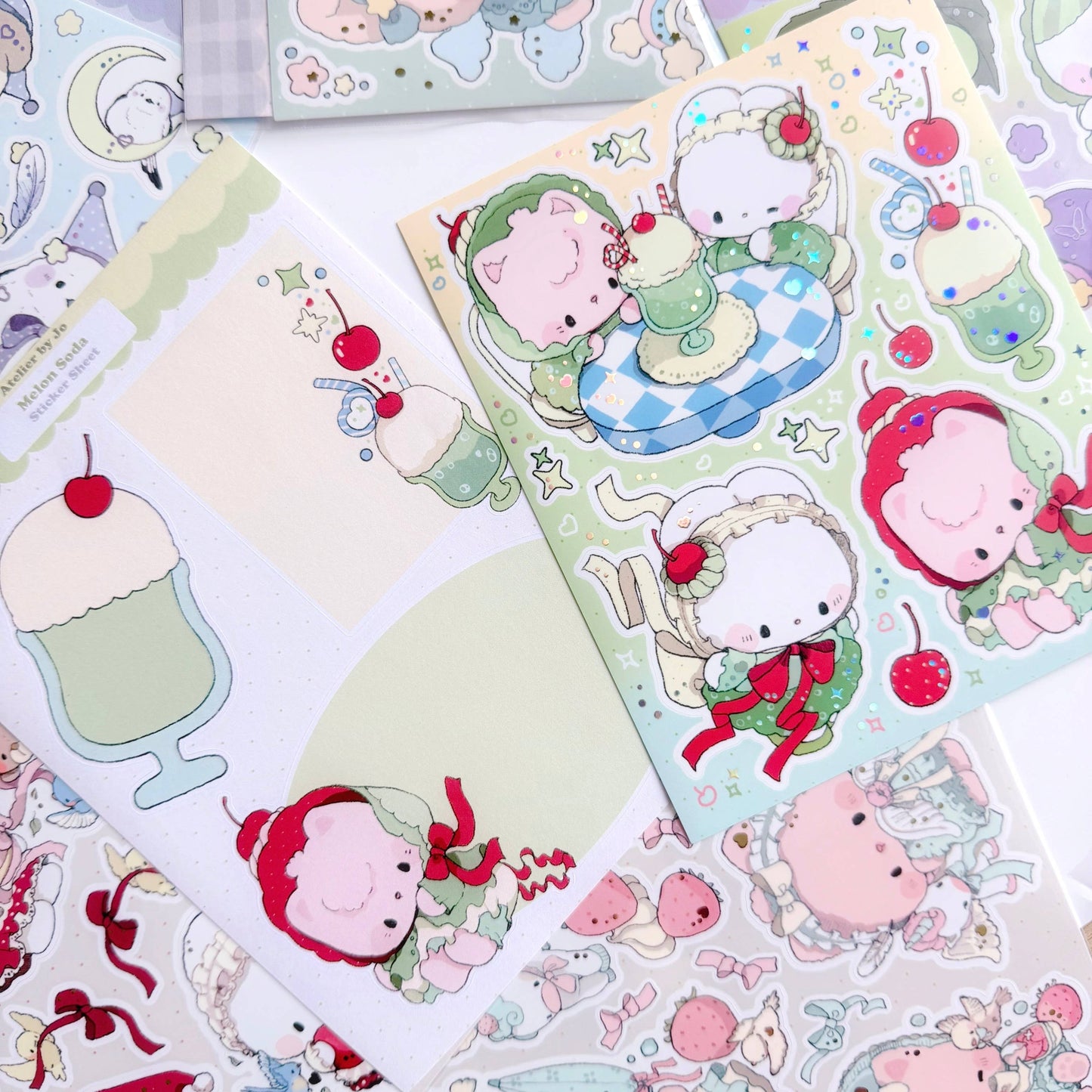 Atelier by Jo Melon Soda: Large Illustrative Sticker Sheet