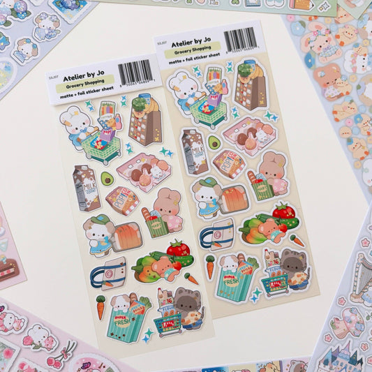 Atelier By Jo Grocery Shopping Sticker Sheet