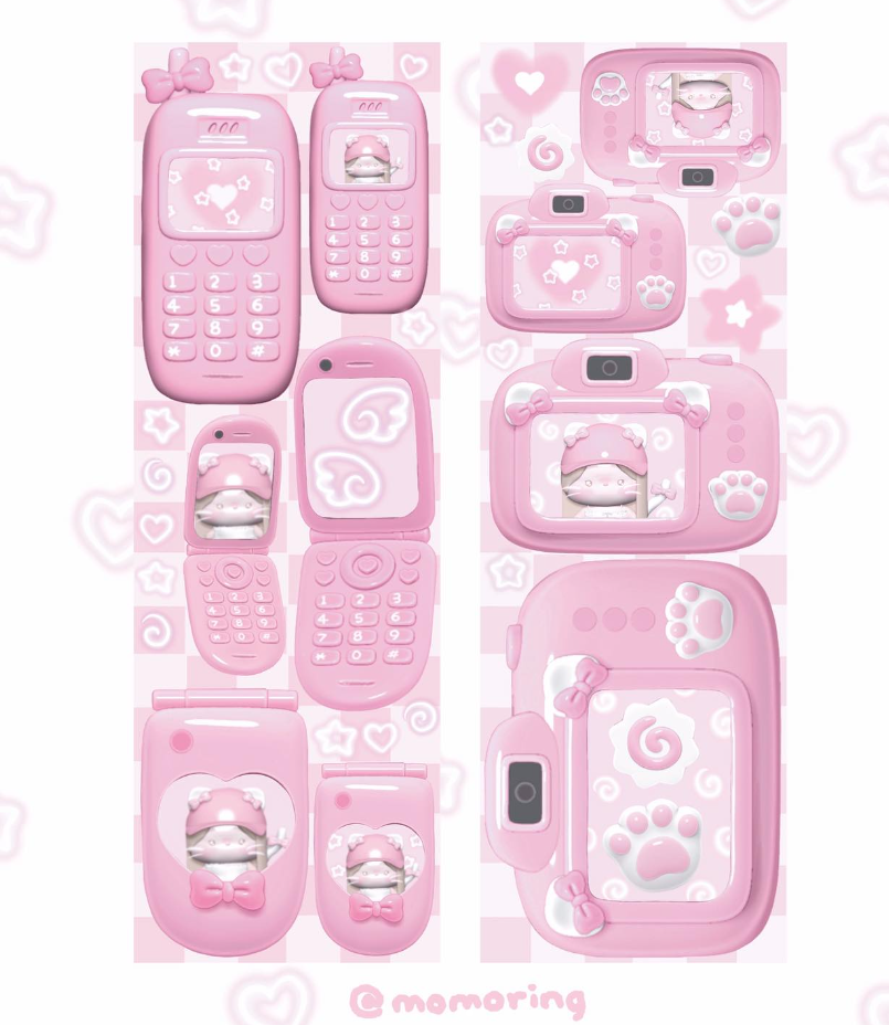 Momoring 3-D Tech Sticker [2 vars] – AsterliaStudio By Sonya
