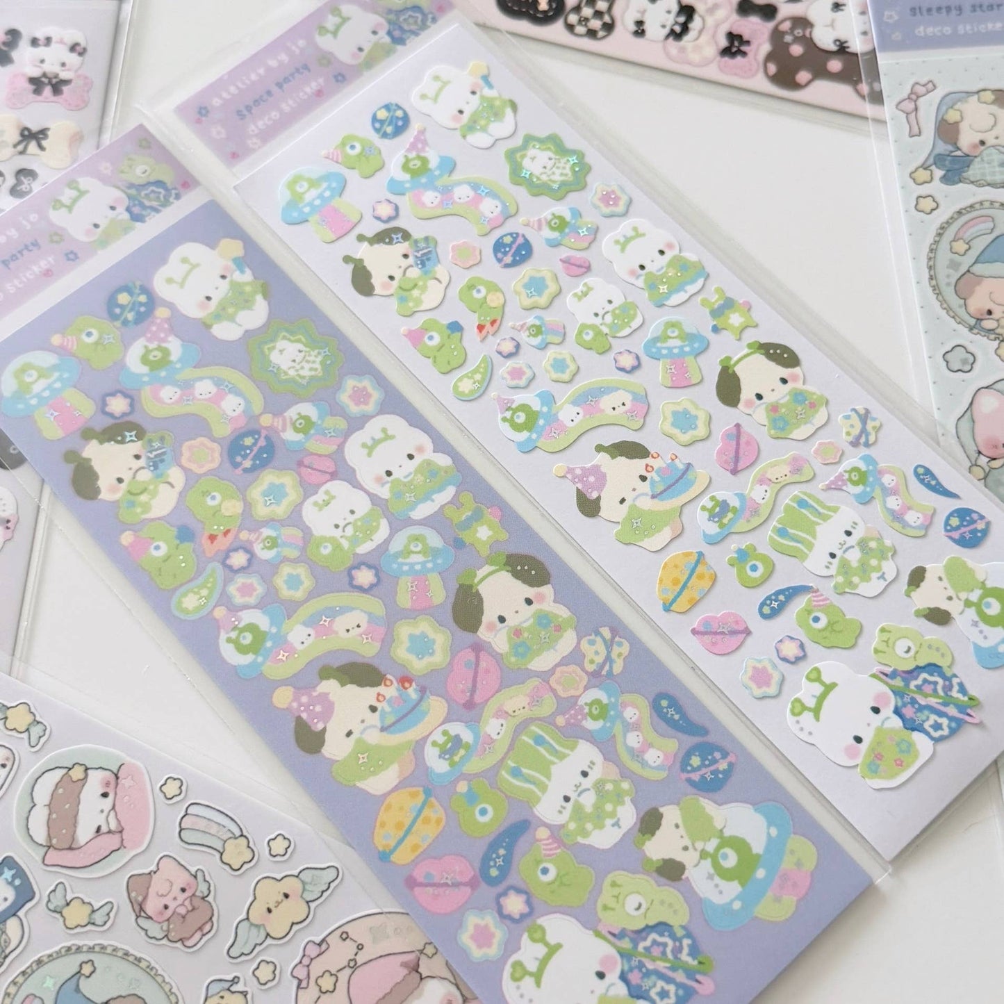 Atelier by Jo Space Party Deco Sticker Sheet