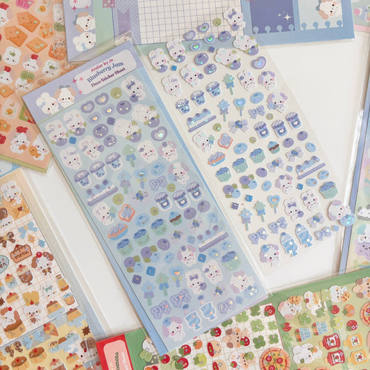 Atelier by Jo Blueberry Jam Deco Sticker Sheet