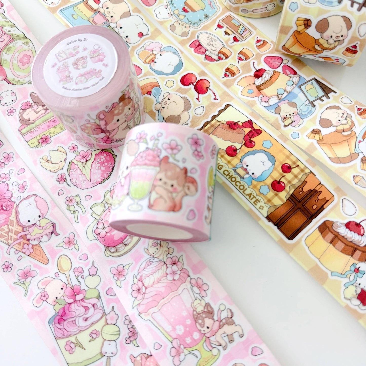 Atelier by Jo Sakura: Illustrative Glitter Sticker Roll Tape