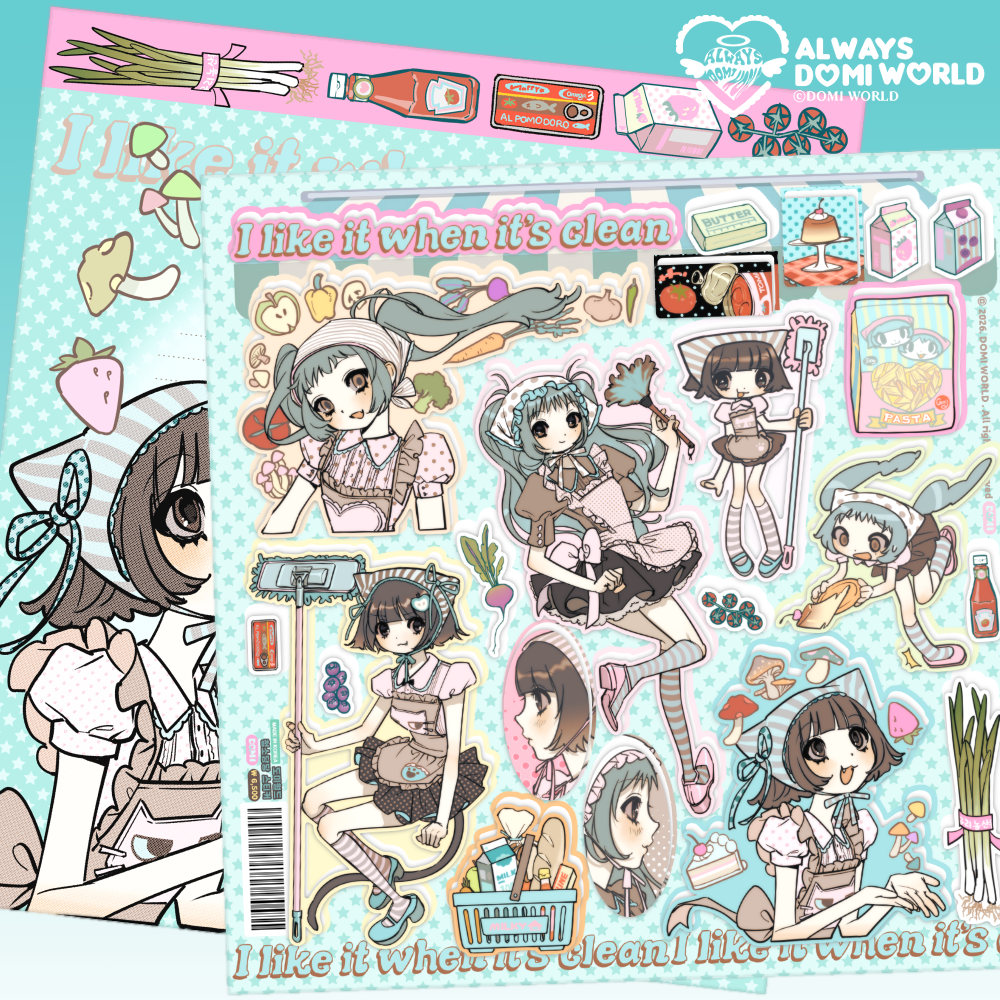 DOMI World Cleaning Duty Maid Sticker