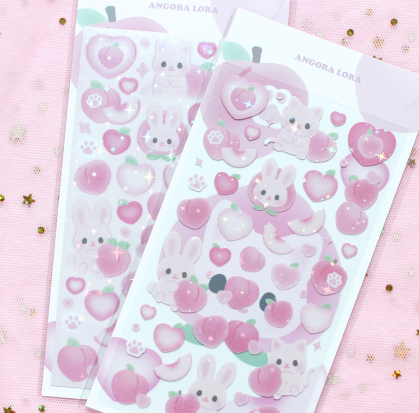 Angora Lora Heart Fruit Sticker [3 vars]