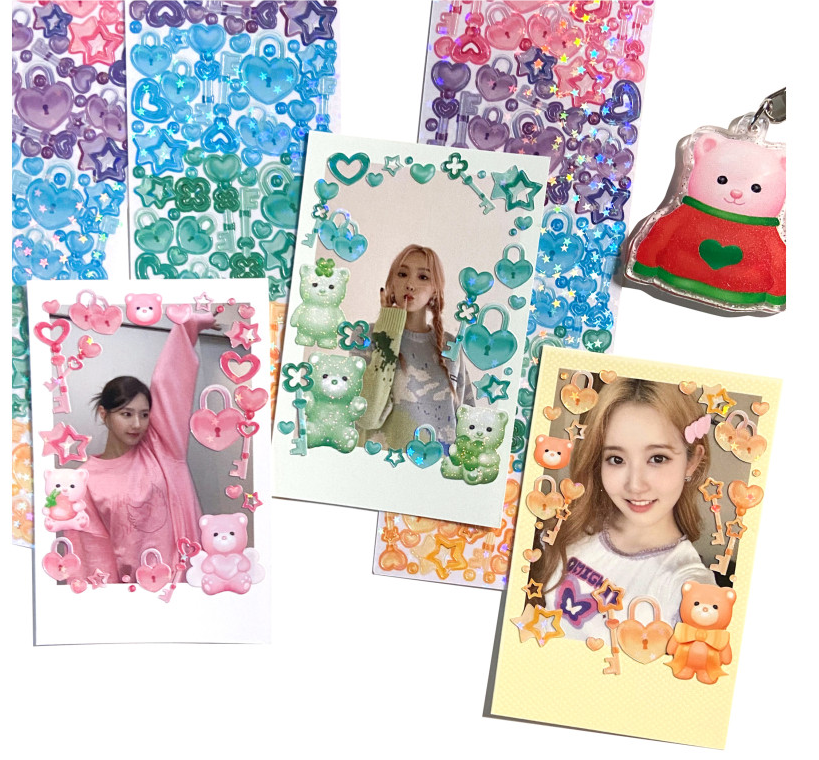 Moii ttoi Heart Key Sticker Sheet