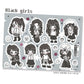Jalsara Black and white girls Ver. 1 Sticker