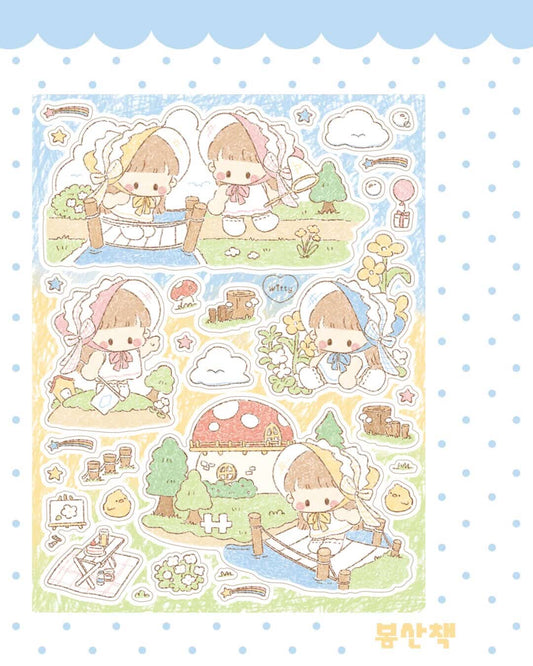 Cotton Danchoo Spring Mushroom Sticker