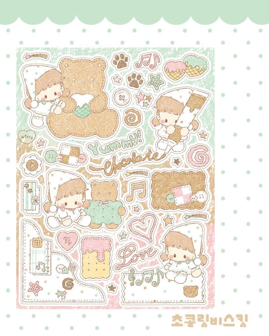 Cotton Danchoo Patchwork Chocolatier Sticker
