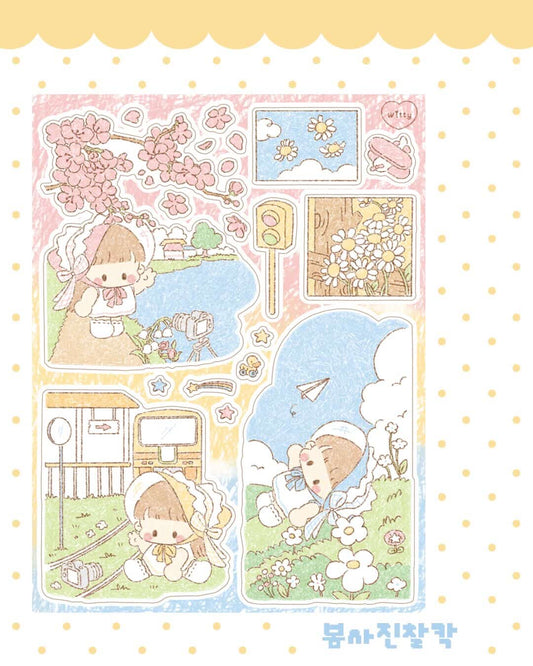 Cotton Danchoo Spring Nature Sticker