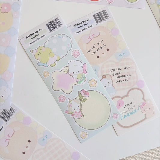 Atelier By Jo Frog Fairy Memo Sticker Sheet