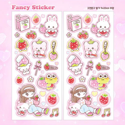 Pink Rue Fancy Sticker (3 vars)