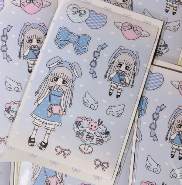 Happy Hee Blue Princess Sticker