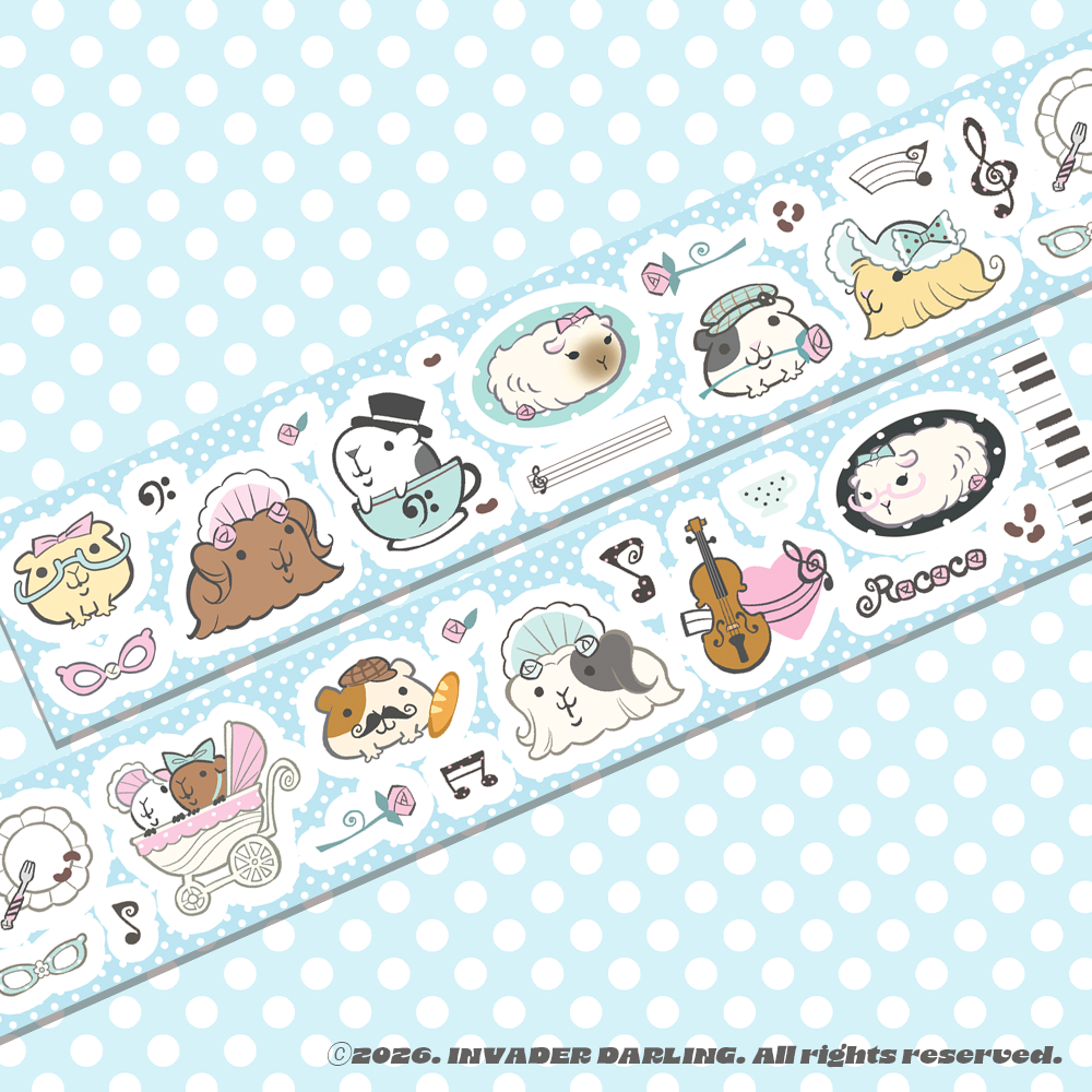 Invader Darling Love Music Hamster Die-cut Tape