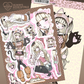 DOMI World Pink Brown Gyaru Sticker