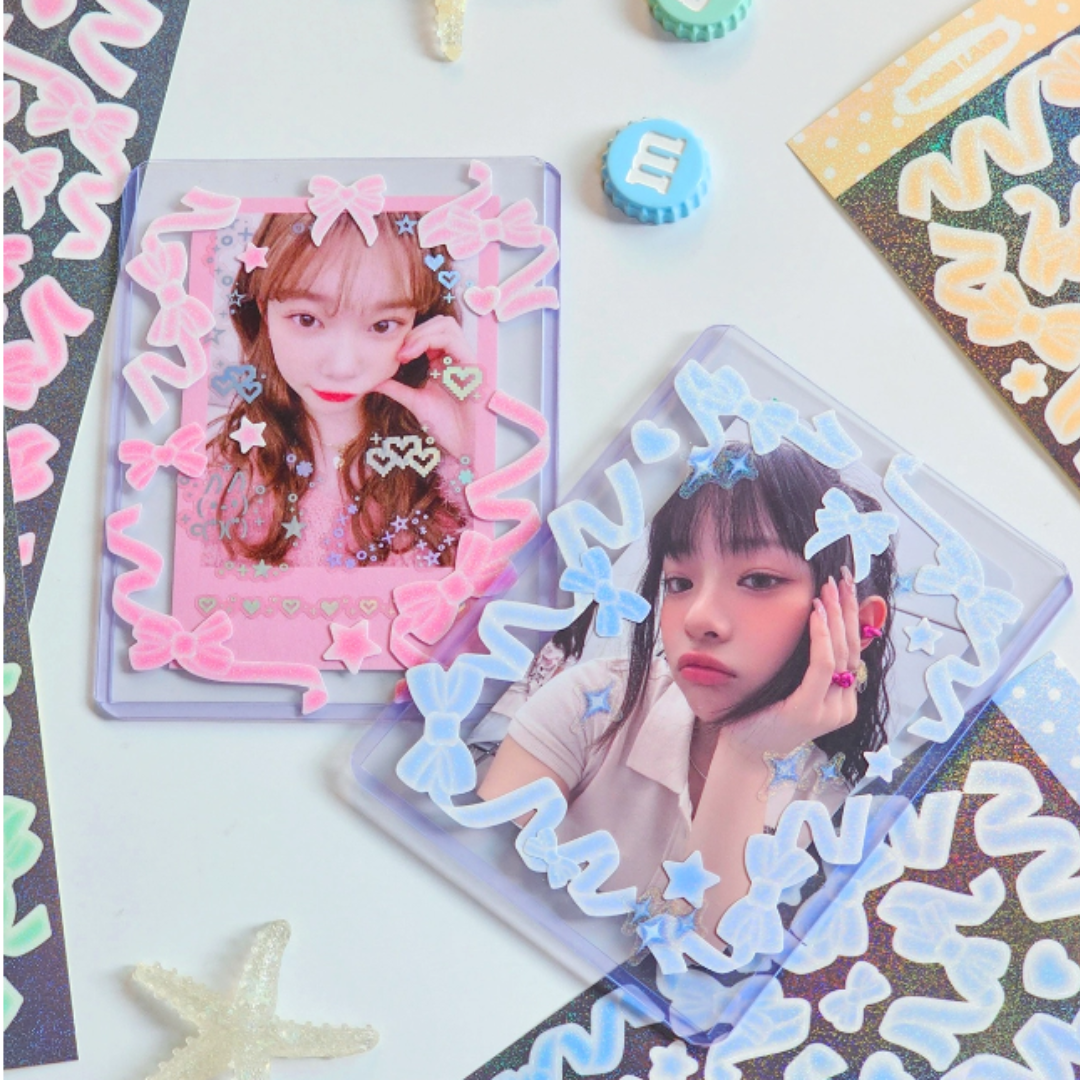 Hipromland Velvet Ribbon Bows Sticker [ 7 vars]