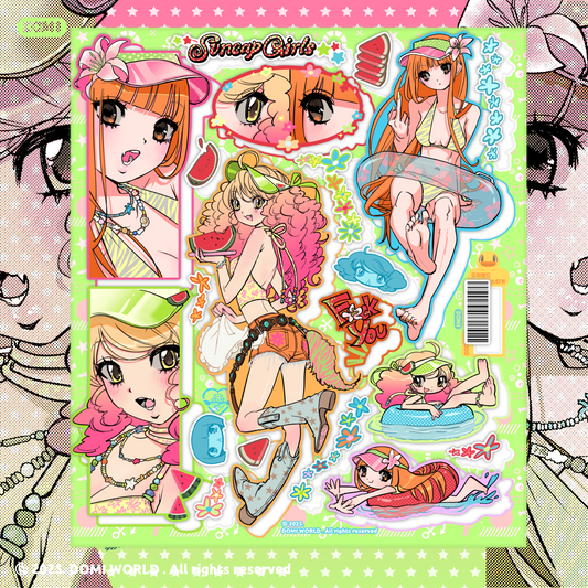 DOMI World Sun Cap Girls Sticker