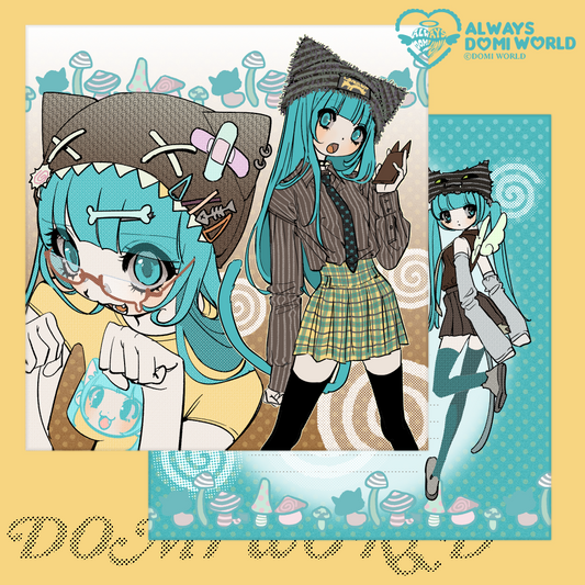 DOMI World Blue Cat Postcard
