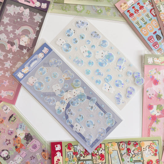 Atelier by Jo Blue Bubbles Journaling Sticker Sheet