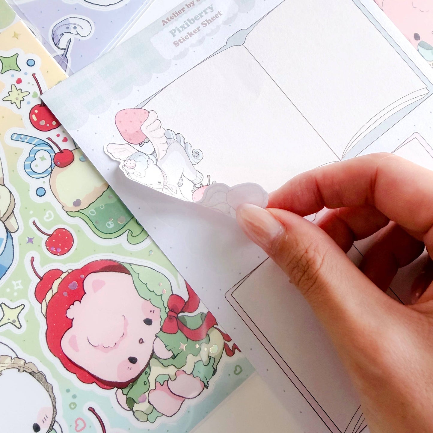 Atelier by Jo Pixiberry: Large Illustrative Sticker Sheet