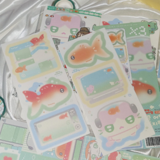 Ako, Aikong Ppekkum Fish Tank Imitation Paper Sticker (2 vars)