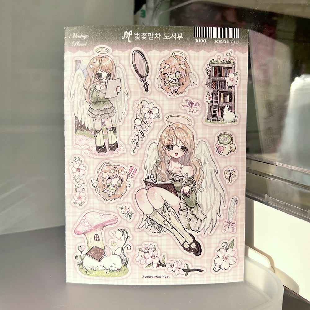 Meulnyo Cherry Blossom Book Department Sticker