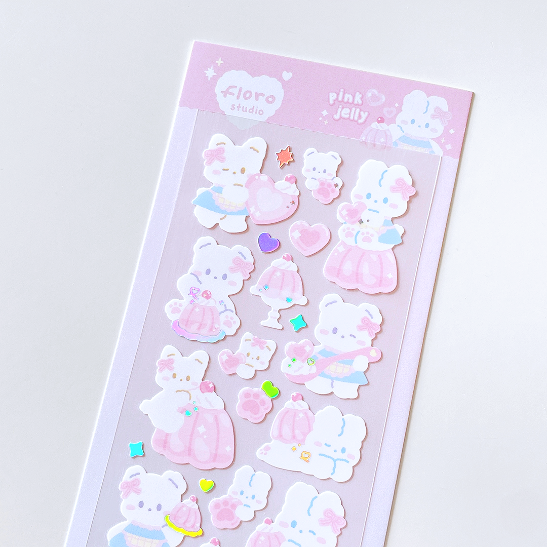 Floro studio pink jelly sticker