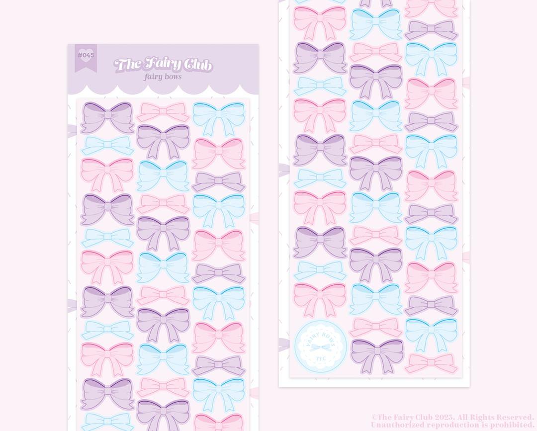 thefairyclub fairy bows sticker