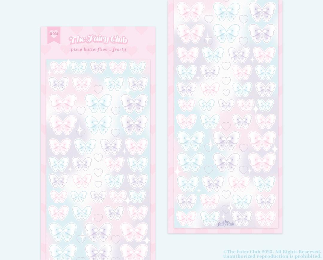 thefairyclub frosty butterflies sticker