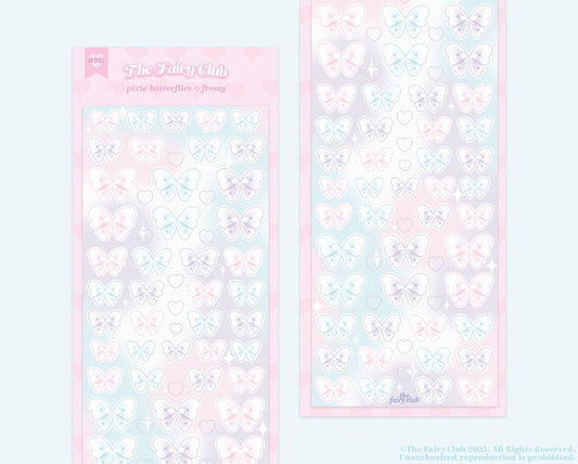 thefairyclub frosty butterflies sticker