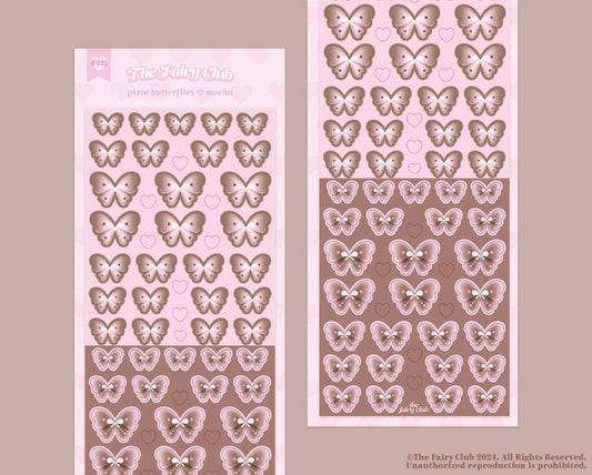 thefairyclub mocha butterflies sticker