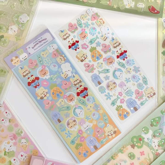 Atelier by Jo Bobbie Sponge Deco Sticker Sheet