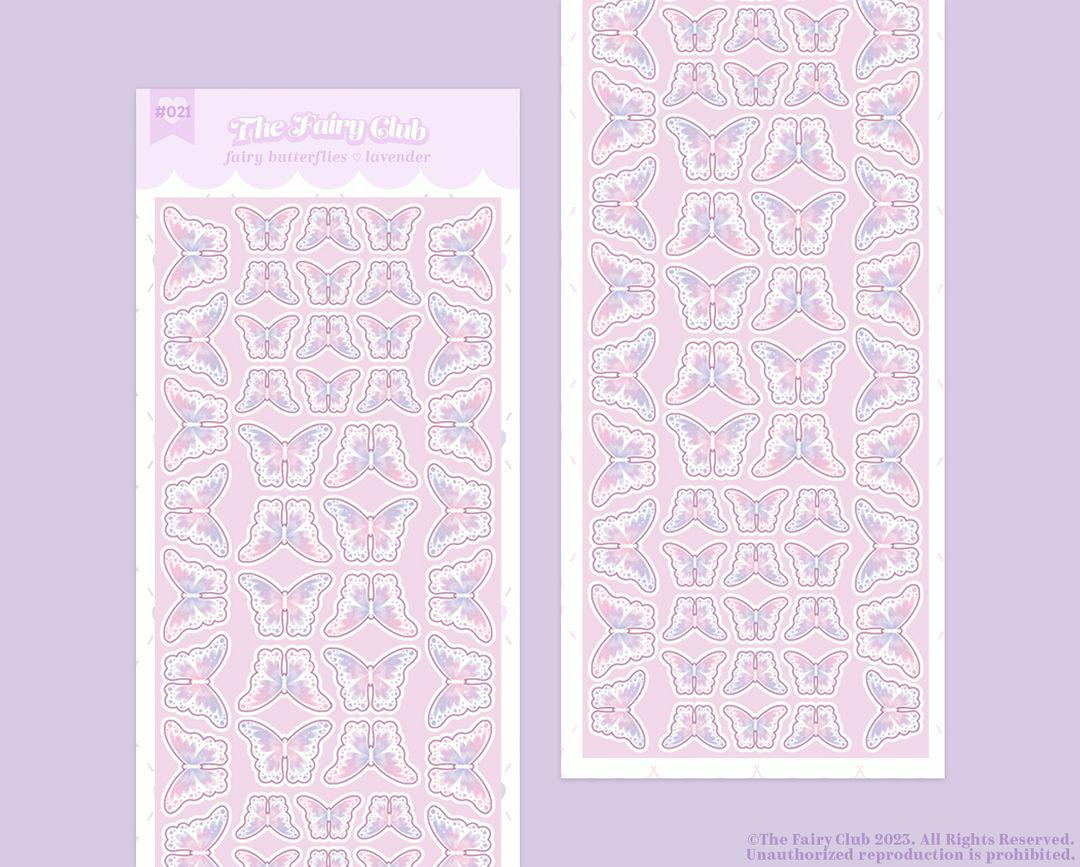 Thefairyclub fairy butterflies  lavender sticker