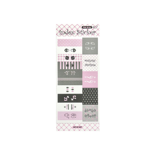 bitbybit pink grey paper index sticker
