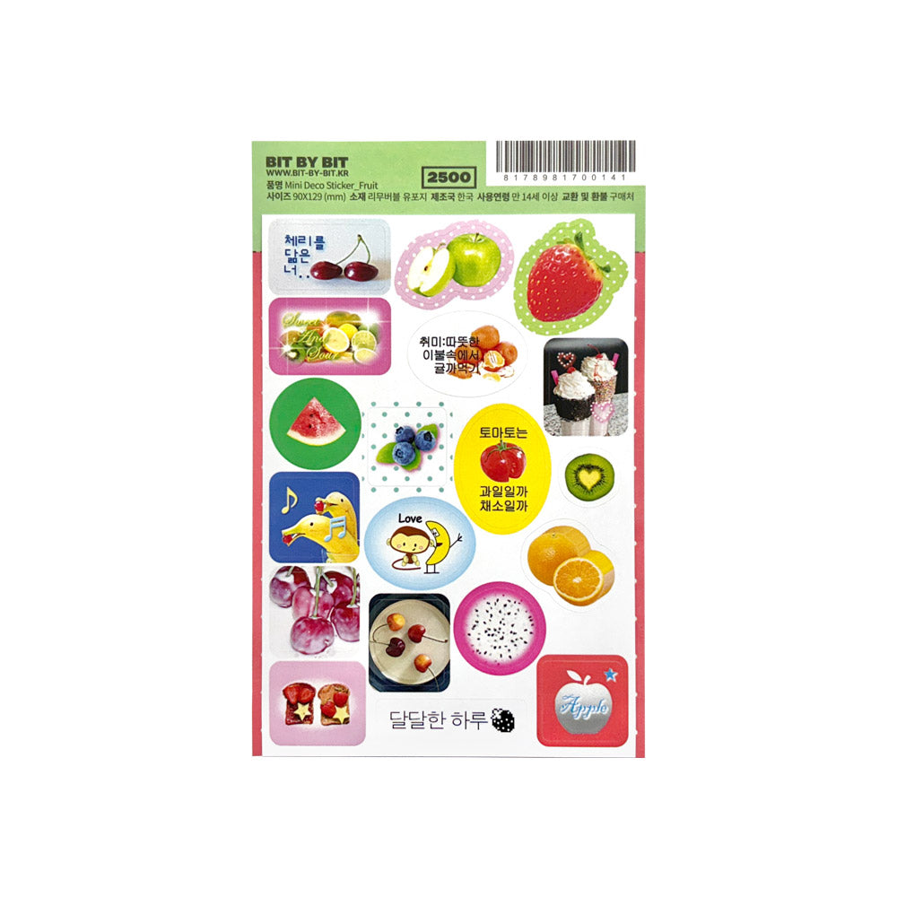bitbybit fruit mini deco sticker