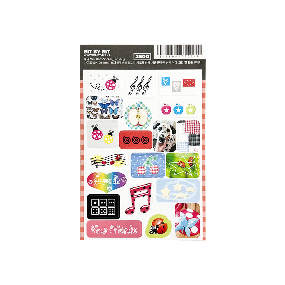 bitbybit ladybug mini deco sticker