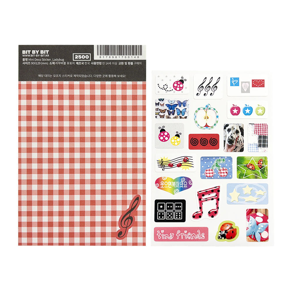 bitbybit ladybug mini deco sticker