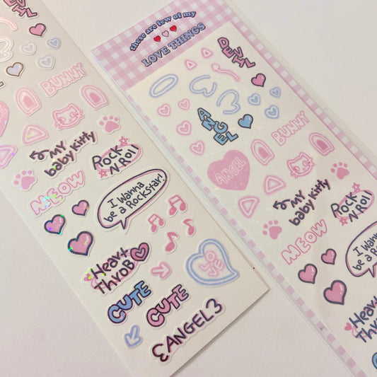 Love things Font v3 sticker