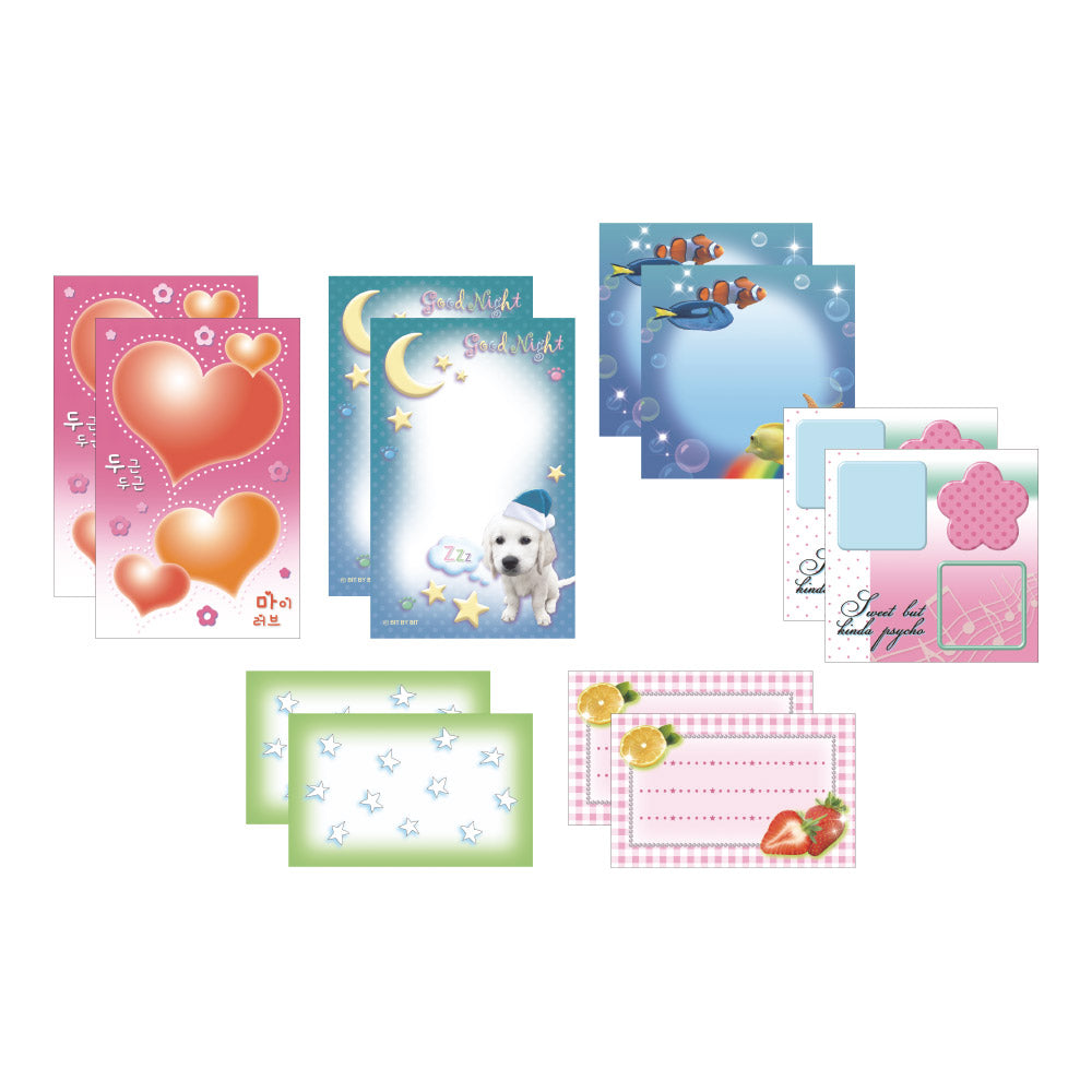 bitbybit lady 2000s paper sticker pack