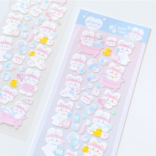 Floro studio bath time sticker