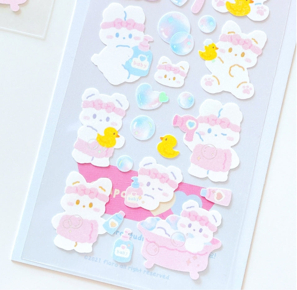 Floro studio bath time sticker