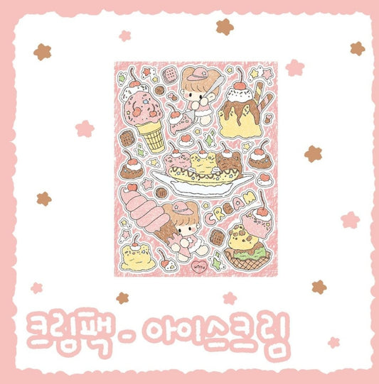 Cotton Danchoo Ice Cream Sticker