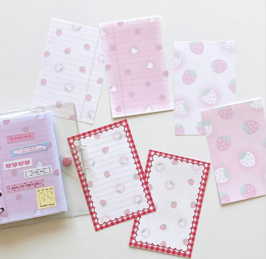 Shocking Pink Rose Strawberry A7 Paper